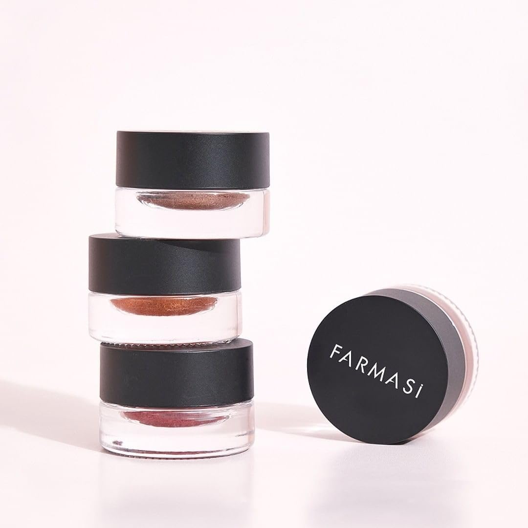 FARMASI Long Lasting Creamy Eyeshadow, Eye Makeup With Crease- Resistant Ingredients, Ultra Pigmented in Matte, Shimmer and Waterproof Finishes, 0.1 fl. oz / 3 ml (Pink Glow)