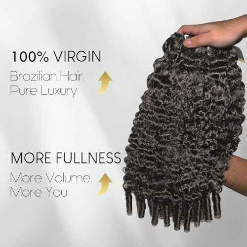 WEQUEEN Burmese Curly Bundles Human Hair 16A Brazilian Virgin Hair 20 Inch Thick Weave Natural Black