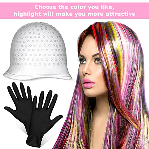 Hair Highlighting Kit with Silicone Cap, Hook & Dye Brush