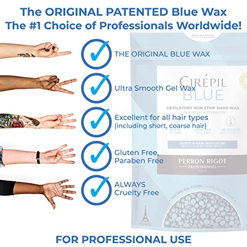 Cirepil Blue Stripless Hard Wax Beads 28.22oz Bag for Hair Removal