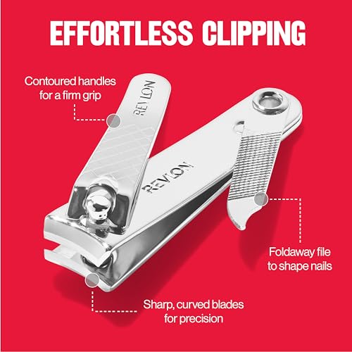 Revlon Nail Clipper with Foldaway File - Silver, 1 Count (Variation of THIS listing)