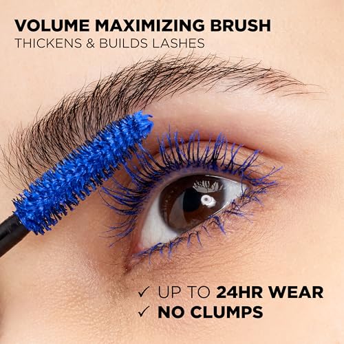 L'Oreal Paris Voluminous Blue Mascara 0.26 Fl Oz - Build & Lengthen, Washable