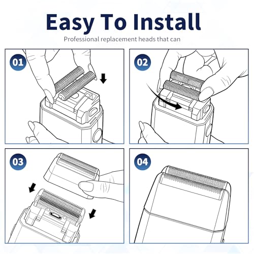 1 Pack Pro Shaver Replacement Foil and Cutters Compatible with andis No.17150/17155/17200 Shaver ProFoil Lithium Replacement Golden