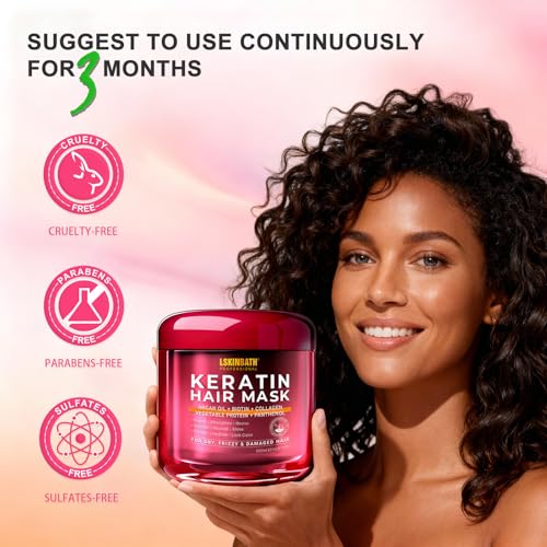 Keratin & Collagen Hair Mask for Damaged Hair - 500ml