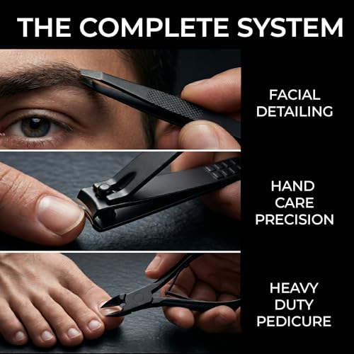 Men's Manicure Kit - TSA Compliant Grooming Set with 16 Tools