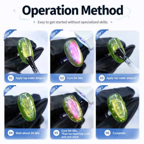 3D Water Droplet Effect Top Coat Gel - 2x15ml Non-Wipe UV/LED