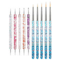 Nail Art Tool Set with 5 Double-Ended Dotting Pens & 5 Nail Liner Brushes