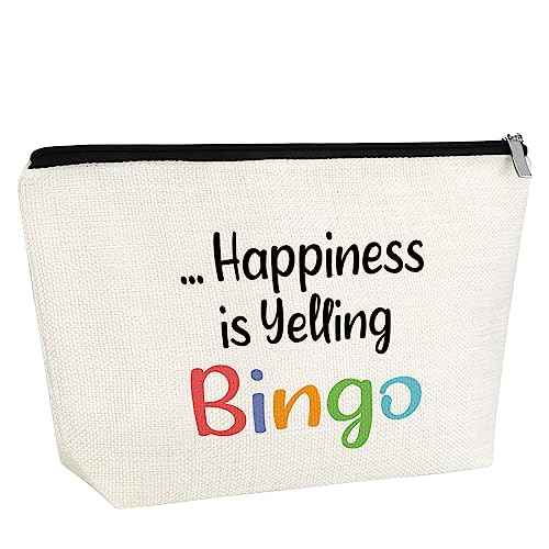 Bingo Lover Gifts for Women Makeup Bag Bingo Game Gifts for Bingos Player Gambler Gift Casino Lover Gift Christmas Birthday Present for Her Friends Travel Cosmetic Pouch
