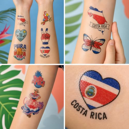96 Tropical Temporary Tattoos - Costa Rica Party Favors