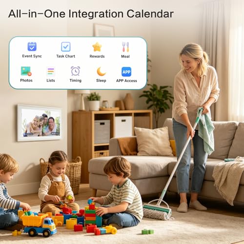 Nethgrow 15.6" Digital Family Calendar & Chore Planner - No Subscription