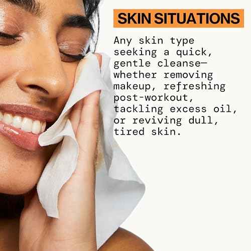 Pacifica Makeup Remover Face Wipes - Daily Facial Cleansing & Exfoliating Towelettes - Biodegradable - Organic - w/ Gycolic Acid - Clean Beauty Vegan & Cruelty-Free Dermatologist Tested 30 Count