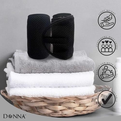 DONNA Deluxe Foam Hair Wrap with Olive Oil & Vitamin E - Adjustable Mesh & Foam for Sleep or Styling