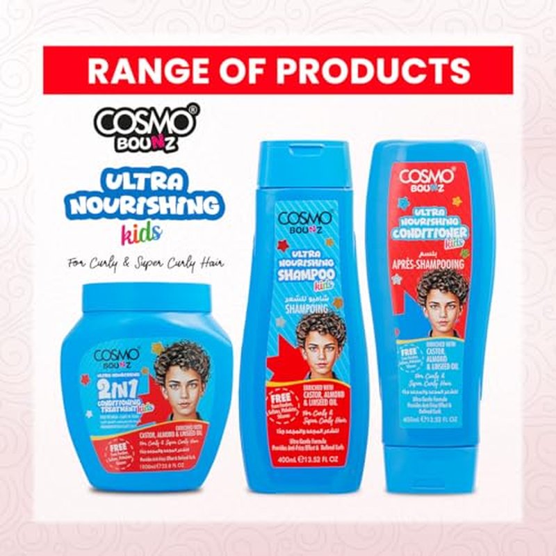 Cosmo Bounz Kids Hair Shampoo 400ml - Curly & Wavy Hair