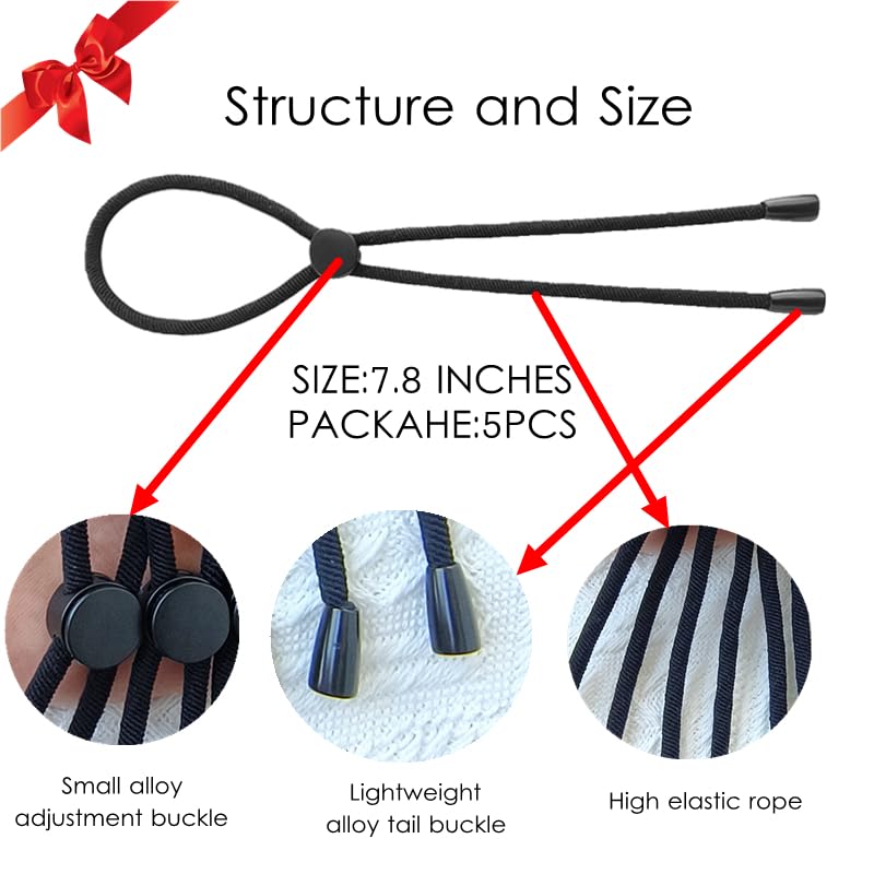 6PCS NEW Snap Natural Curly Long Hair Ties - Adjustable Connectable Rope for Afro Puff Ponytails