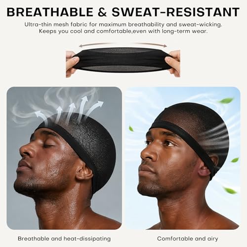 Stretchy Nylon Skull Cap for 360 Waves - 5/10 Pack