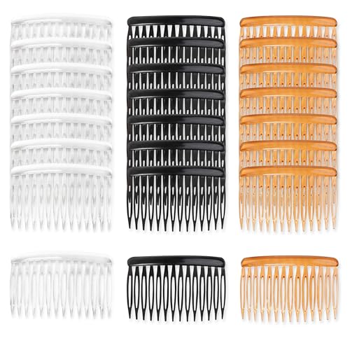 TaShow Hair Side Combs for Fine Thin Hair, 14 Teeth (24-Pack)