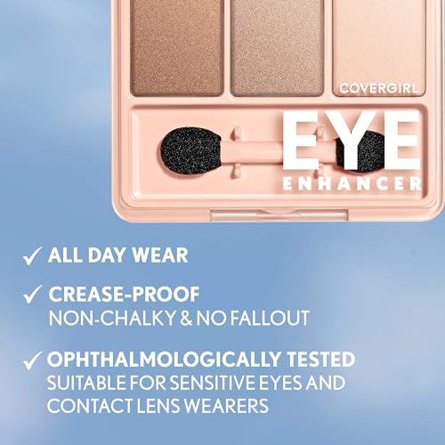 COVERGIRL - Eye Enhancers 3-Kit Eyeshadow, silky, sheer formula, double ended applicator, 100% Cruelty-free