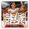 Germany Flag Temporary Tattoos for World Cup 2026 Soccer Fans - Waterproof Face & Body Stickers, Kid & Adult Party Accessories