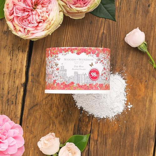 Woods of Windsor Rose Talcum Powder 3.53oz with Body Puff