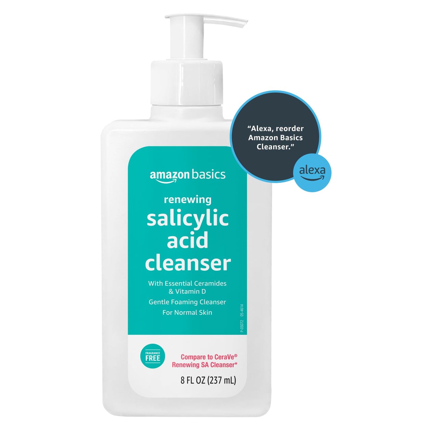 Amazon Basics Renewing Salicylic Acid Cleanser with Ceramides & Vitamin D, 8 Fluid Ounces, 1-Pack