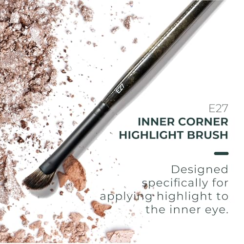 Rose and Ben Beauty E27 Inner Detail Eye Brush | Angled Design for Precise Application | Cruelty-Free Bristles