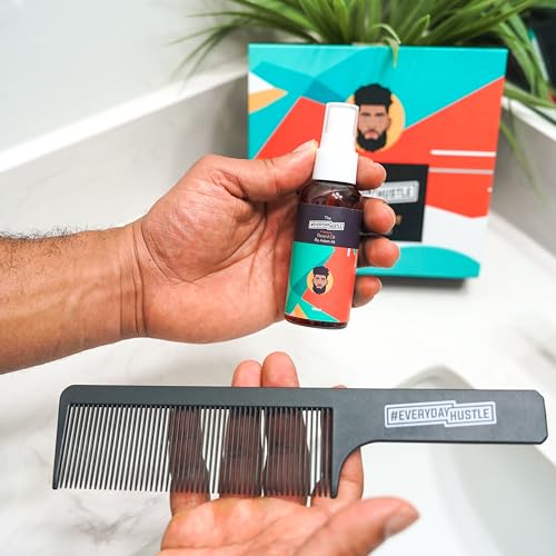 #EverydayHustle Beard Comb for men | Durable comb designed for beard styling and detangling | 9inch sturdy comb for beard care | For personal and professional barber use