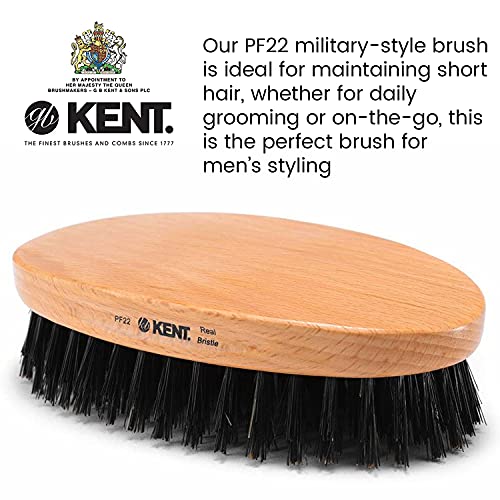 Kent Set of 3, 81T Small Beard and Mustache Comb, FOT All Fine Pocket Comb and PF22 Hair Brush and Beard Bruh, Best Beard and Mustache Grooming Kit for Travel and Home Beard Care, Made in England