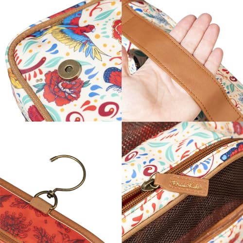 Grupo Erik Frida Kahlo Hanging Toiletry Bag + Cosmetic Case - Travel Toiletry Bag, Frida Kahlo Bag