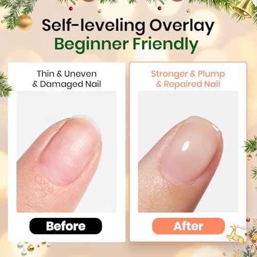 Beetles 15ml Rubber Base Builder Nail Gel - Clear Color Base for Nails Strengthening, Thickening and Sculpting, Soak Off UV LED Long Lasting for Weak and Damaged Nails