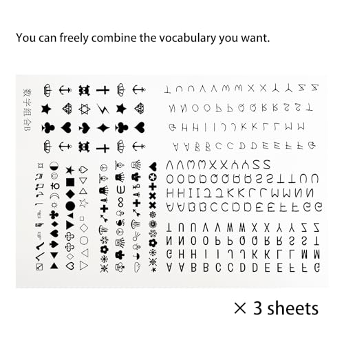 30 Sheet Temporary Alphabet Tattoo Stickers Letter Name