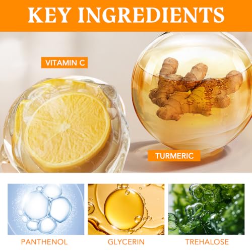 2 Packs Vitamin C Turmeric Body Scrub & Body Wash, Gentle Exfoliating Shower Gel, Hydrating, Unisex, 16.9 fl oz
