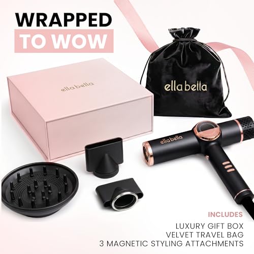 Ella Bella Ionic Hair Dryer with Diffuser & Nozzles