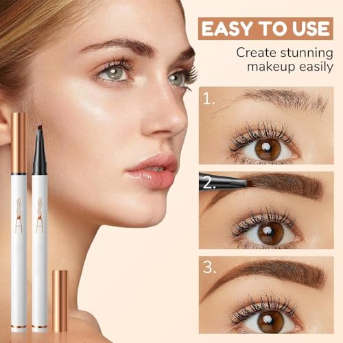 4-Tip Microblading Eyebrow Pen Waterproof - 2 Pack