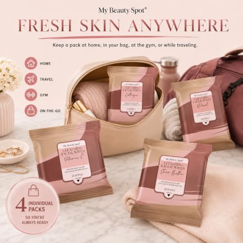 My Beauty Spot Cleansing Facial Wipes - 120 Makeup Remover Wipes