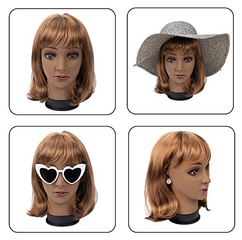 BHD BEAUTY 22" Bald Mannequin Head - Wig Making & Display