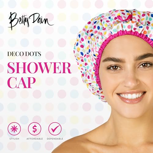 Betty Dain Oversized Waterproof Shower Cap with PEVA Lining