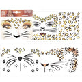 Cheetah Face Stickers Temporary Tattoos for Halloween Costume