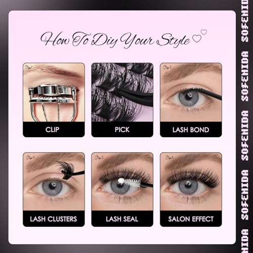 80D Lash Clusters Kit 10-18mm Volume Eyelash Extensions