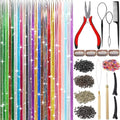 Hair Tinsel Kit - 24 Colors, 9800 Strands, 48 Inch Extensions