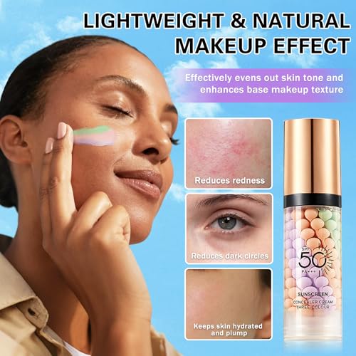 Color Correcting Face Primer SPF 50 PA+++, 3-in-1 Moisturizing