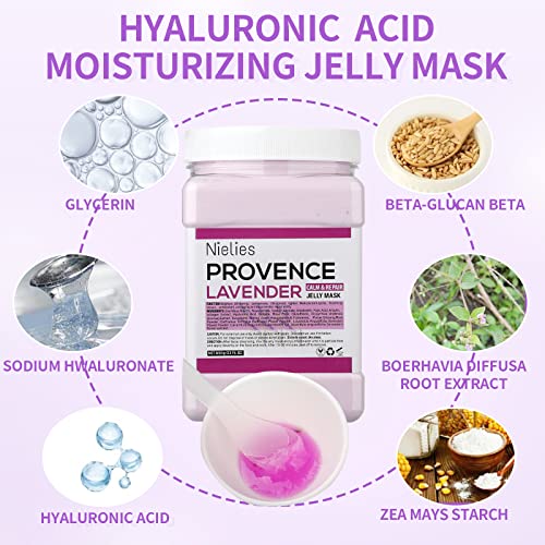 Lavender & Tea Tree Peel-Off Jelly Mask Set - Hydration, Oil Control, Smoothing - Facial Skin Care for Gift for Women, Men