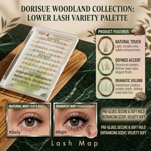 120 Clusters Lower Lash Self Adhesive Pre-Glued Bottom Lashes