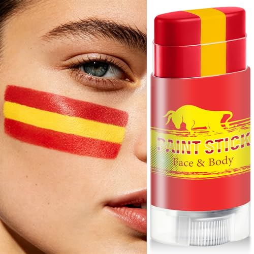 Spain Face Paint Stick | Sports Eye Black for Soccer