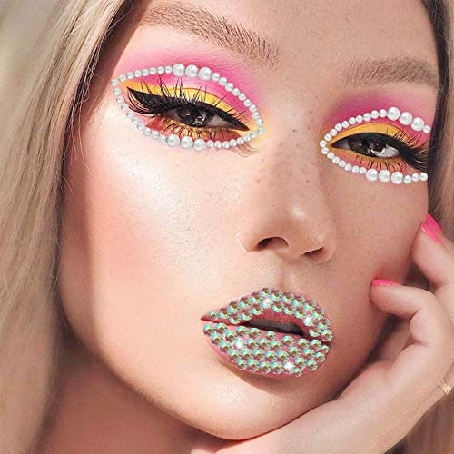Bilizar 6 Sheets Face Gems Stick-On Jewels Rhinestones