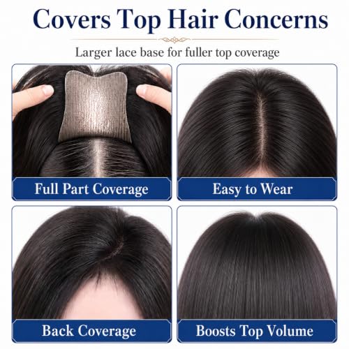 Human Hair Bangs with Adhesive for Women - Trimmable, 10-Inch