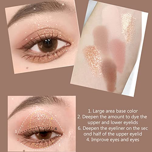 6 Color Eyeshadow Palette Matte & Shimmer Eyeshadows Blendable & Long Lasting Eye Shadow Blendable & Buildable Eye Makeup Cute Bear outer packaging
