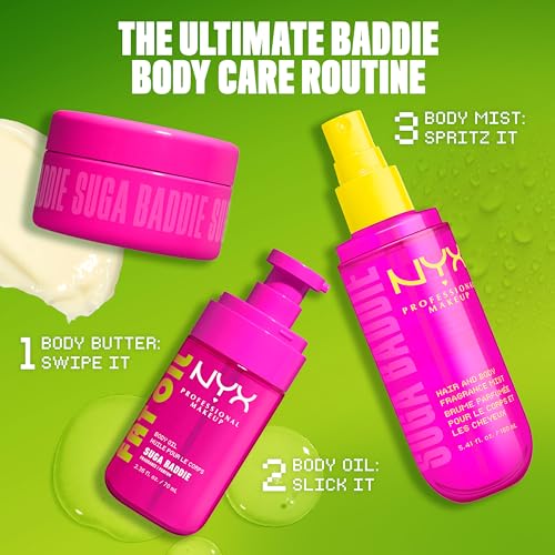 NYX Suga Baddie Vanilla & Whipped Cream Hair & Body Mist - 2.7 fl oz