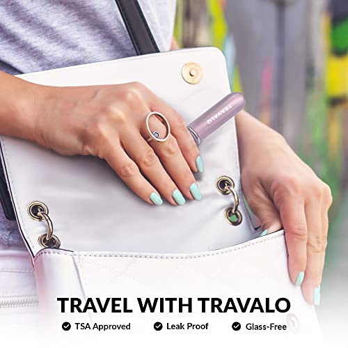 Travalo LUX Perfume Atomizer - Leak-Proof and TSA Approved for Air Travel - Reusable Airtight Easy Fill Mini Pump Sprayer - Lightweight Portable - Brushed Polished Metal Alloy Outer Shell - Black