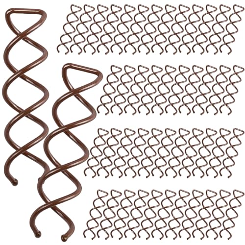 Fandamei 50PC Spiral Hair Pins Set, Brown