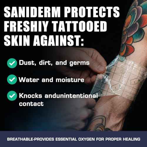 Tattoo Aftercare Bandage - 10 inches x 2.2 Yard - Clear Adhesive Roll - Easy to Apply and Remove, Second Skin, Waterproof and Latex Free Tattoo Cover up Patch